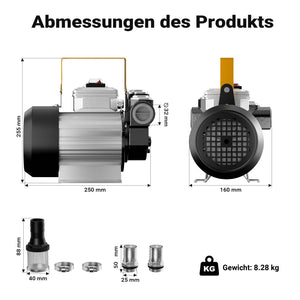 WilTec pompa autoadescante per trasferimento diesel gasolio 20 – 60 l/min 230 V 550 W