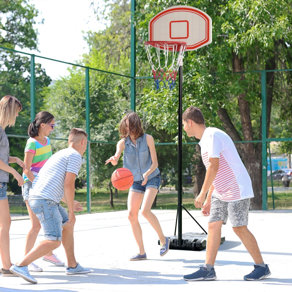 Canestro da Basket Interno Esterno Regolabile ¨C zephmum ¨C Struttura Metallo Base Riempibile 175-215cm