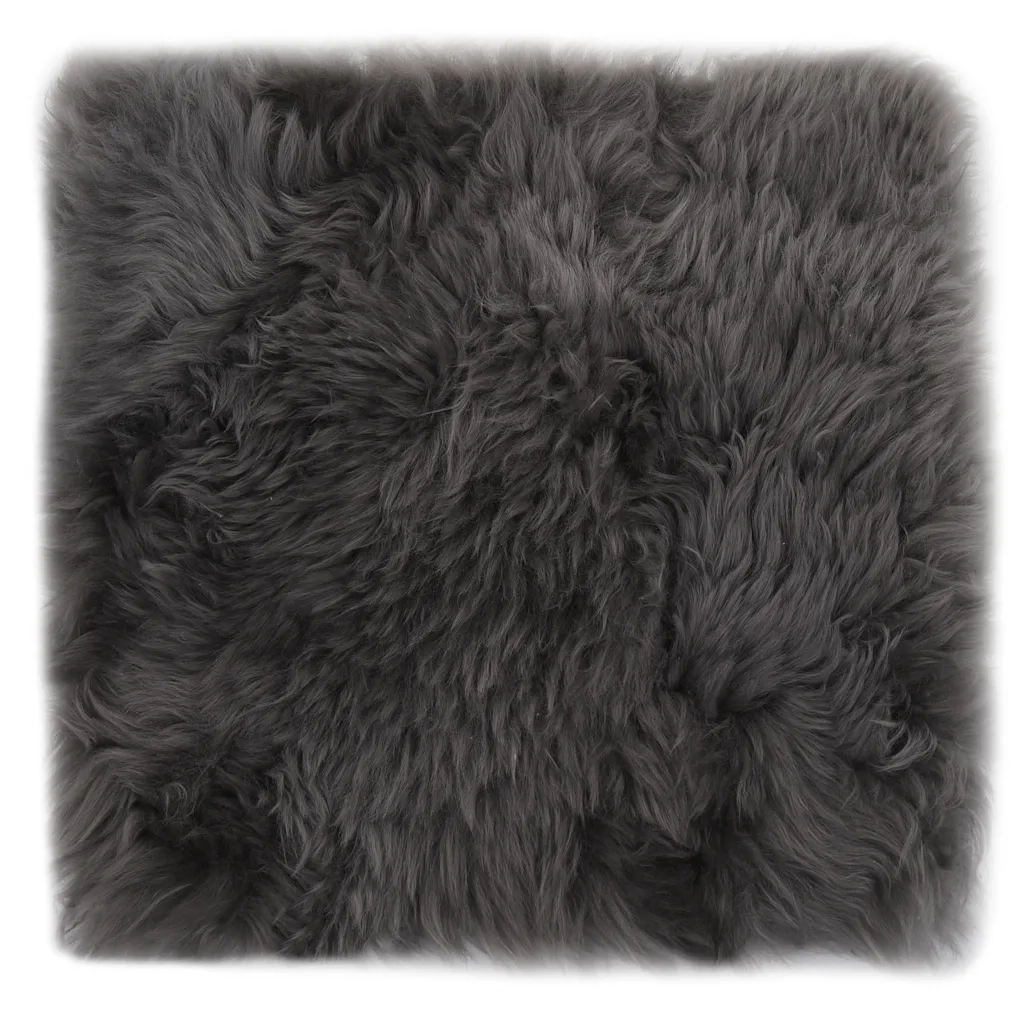 Cuscini Sedie 2 pz | Cuscini per sedie Grigio Chiaro 40x40cm Vera Pelle di Montone