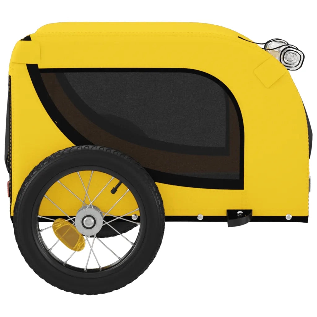 Rimorchio da Bici per Animali Giallo e Nero Oxford e Ferro CFW6952356