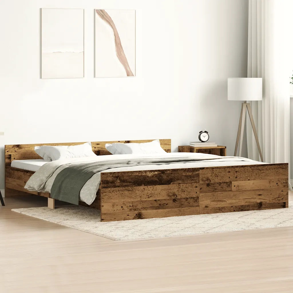 Giroletto senza Materasso Legno Antico 160x200 cm in Truciolato 3328754