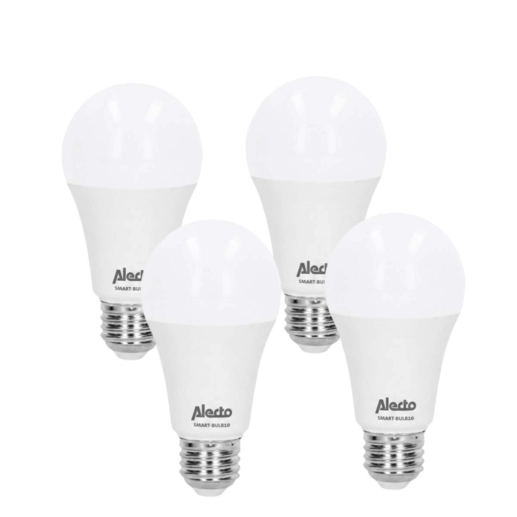 Set 4 Lampadine LED Smart E27 RGB Multicolore Dimmerabili Wi-Fi Bianco Alecto