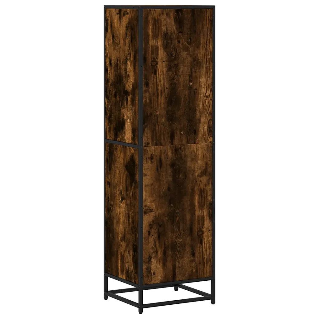 Libreria-Scaffale per Libri-Mobile di Stoccaggio Rovere Fumo 40x35x139 cm in Truciolato