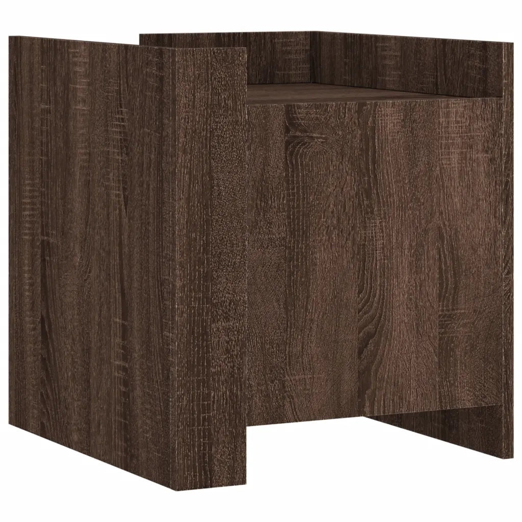 Comodino | Armadio da Notte | Mobiletto da notte Rovere Marrone 45x50x50 cm in Truciolato