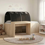 Letto con Tunnel 3 pz Rovere Sonoma e Nero 3423700