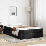 Letto con contenitore e materasso 2 pcs Nero Pelle 3399600