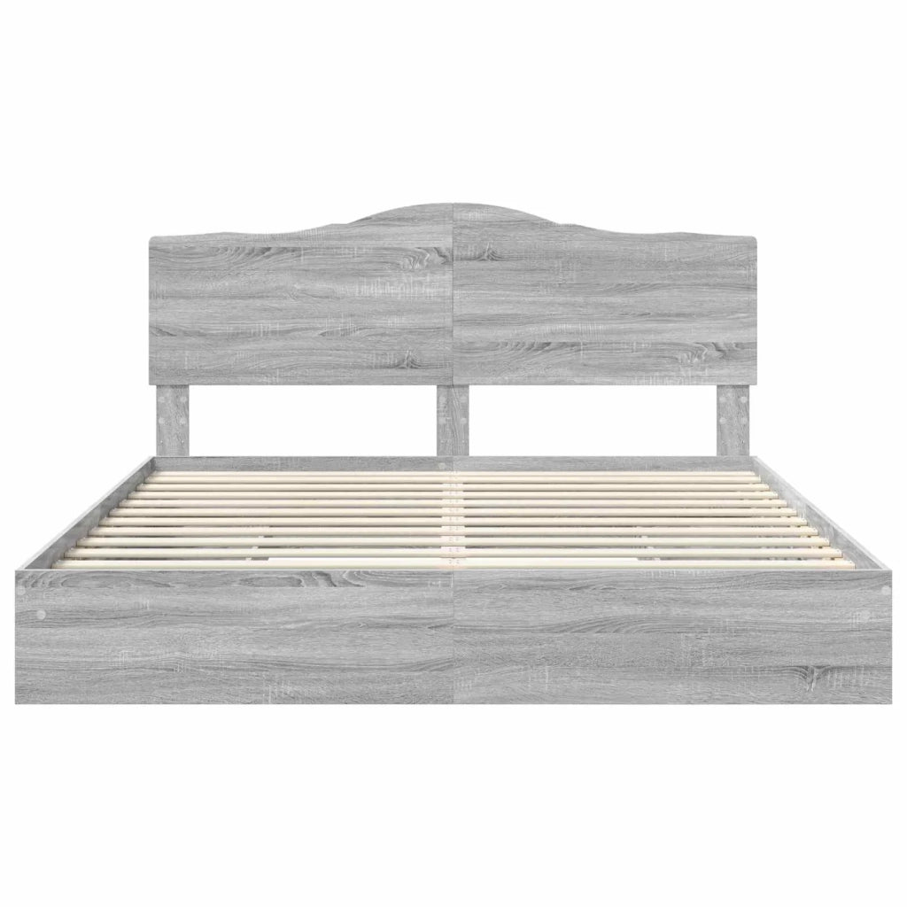Letto con Contenitore con testiera Grigio Sonoma 180 x 200 cm 3413483