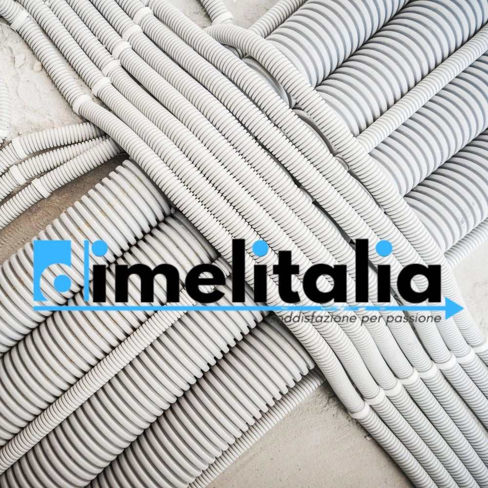 Tubo guaina spiralata grigia flessibile in pvc 5 metri per cavi elettrici *** diametro 25 millimetri, confezione 1
