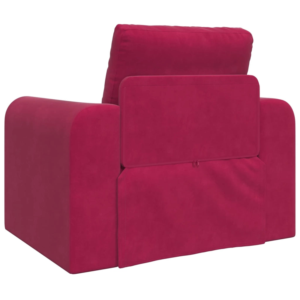 Divano letto Rosso Vino 98 x 71 x 83 cm Velluto 4106669