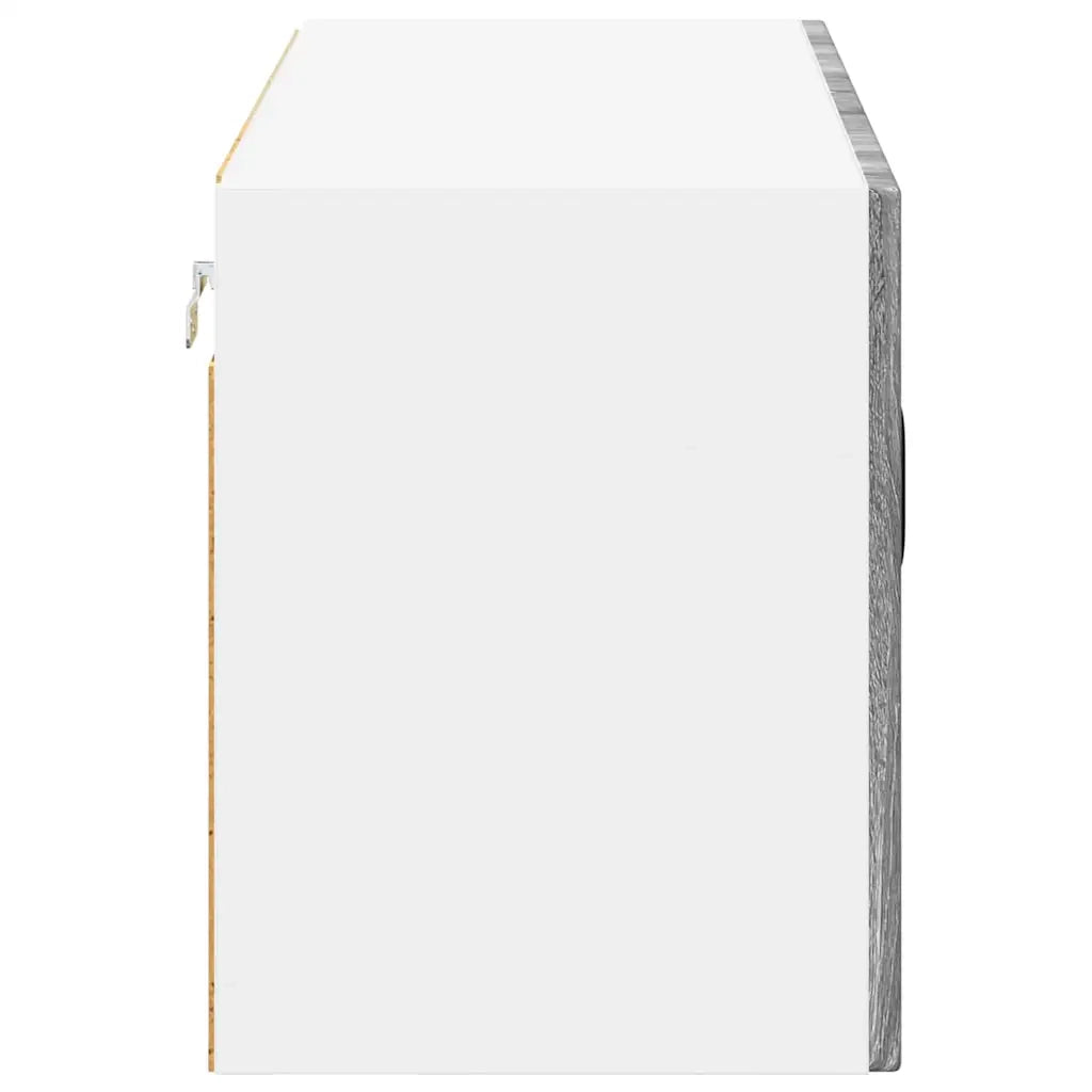 Mobile in vetro da parete LUCCA Grigio Sonoma 80 x 31 x 40 cm