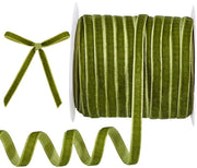 Lint decorativo in seta 50 m - verde oliva - decorativo - lana per cucire - confezione regalo - fare strisce - aspetto lussuoso - lana decorativa