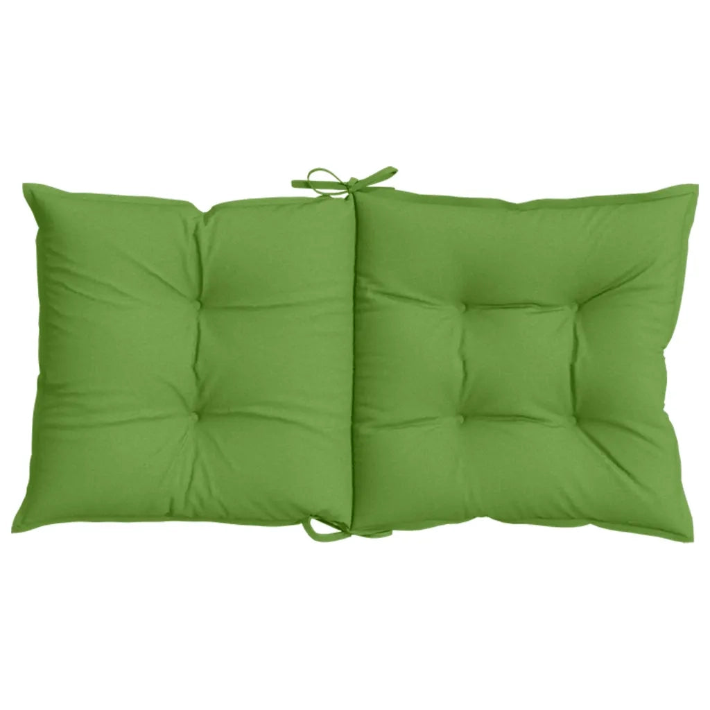 vidaXL Cuscini Sedia Schiena Bassa 2 pz Verde Mélange 100x50x7 Tessuto