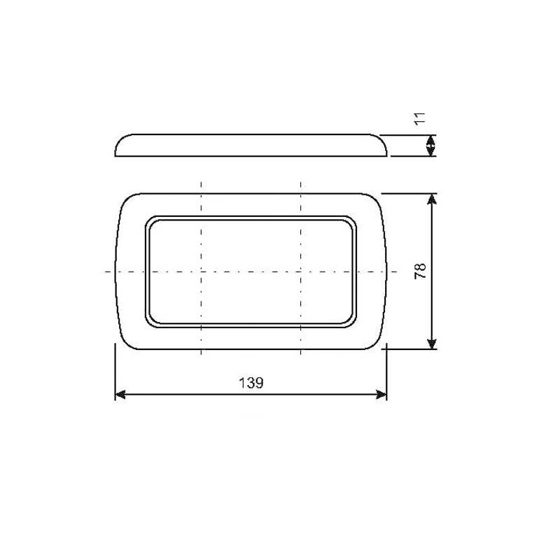CORNICE A DUE MODULI MM.139X78 SUPPORT 2 MODULES