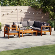 Set Divano da Giardino 5 pz con Cuscini Legno Massello Acacia 3214862