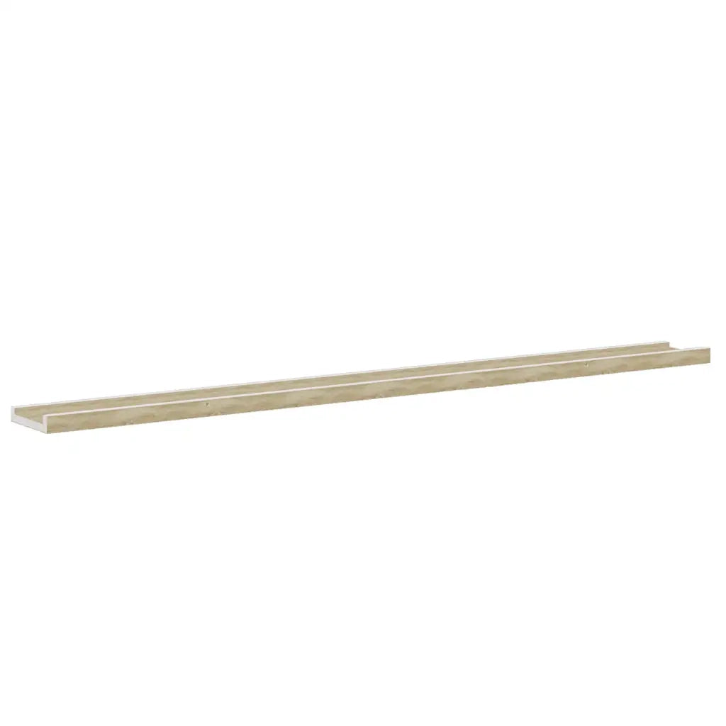 Mensole da Parete 4 pz Bianco e Rovere Sonoma 115x9x3 cm 326698