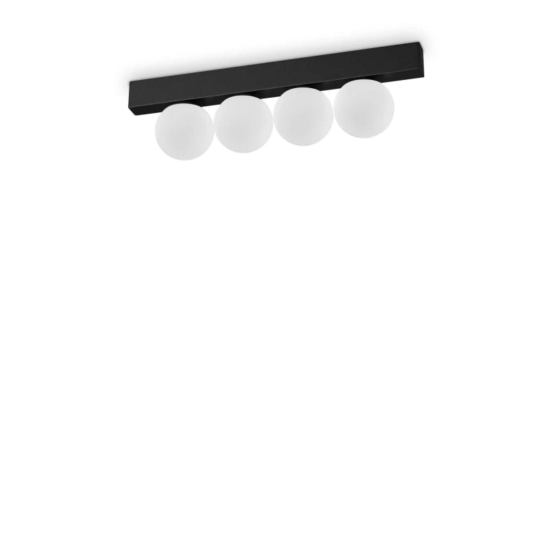Lampada Da Soffitto Ping Pong Pl4 Nero Ideal-Lux