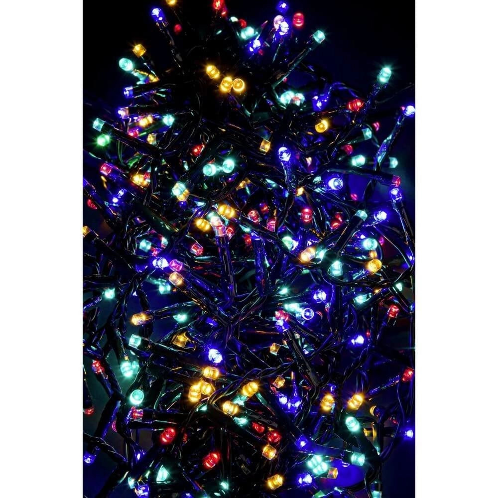 Snake luminoso 560 LED multicolore 5 mm filo verde IP44