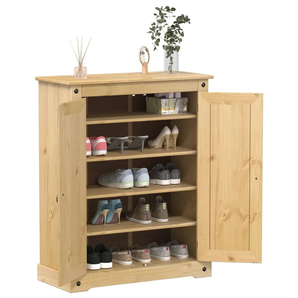 Scarpiera | Mobile per scarpe Corona 86x38,5x108 cm in Legno Massello di Pino