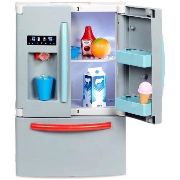 Little Tikes - Il mio primo frigorifero - Gioco di imitazione - Dispenser di cubetti di ghiaccio realistico - Luci e rumori realistici - Cibi e bevande