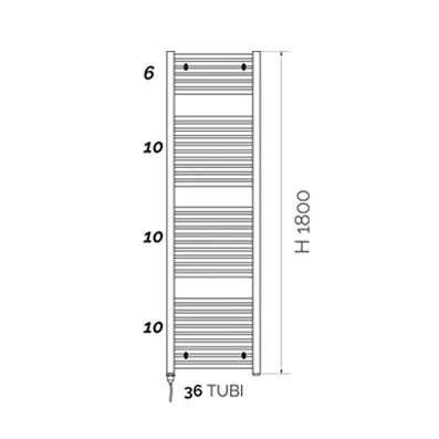 Scaldasalviette elettrico resistenza termolimitata 180x50 cm 900w