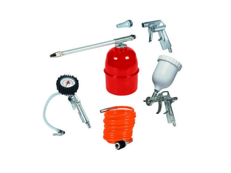 Set utensili pneumatici professionali 5 pz Einhell per compressori fino a 8 bar