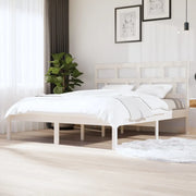 Giroletto-Struttura Letto Bianco 180x200 cm Super King in Legno Massello 110456