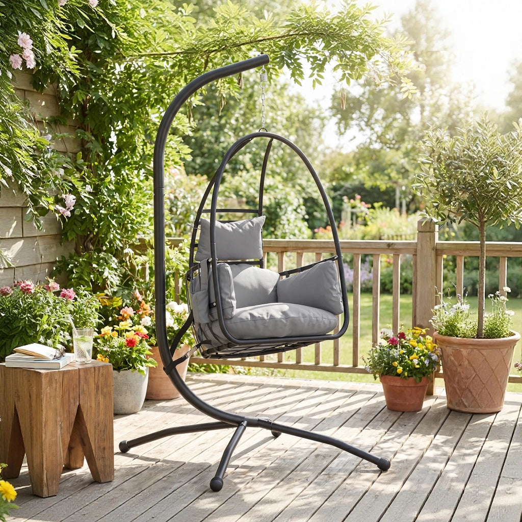 Sedia da pranzo con braccioli imbottita in tessuto grigio scuro ¨C Zephmum ¨C 120 kg