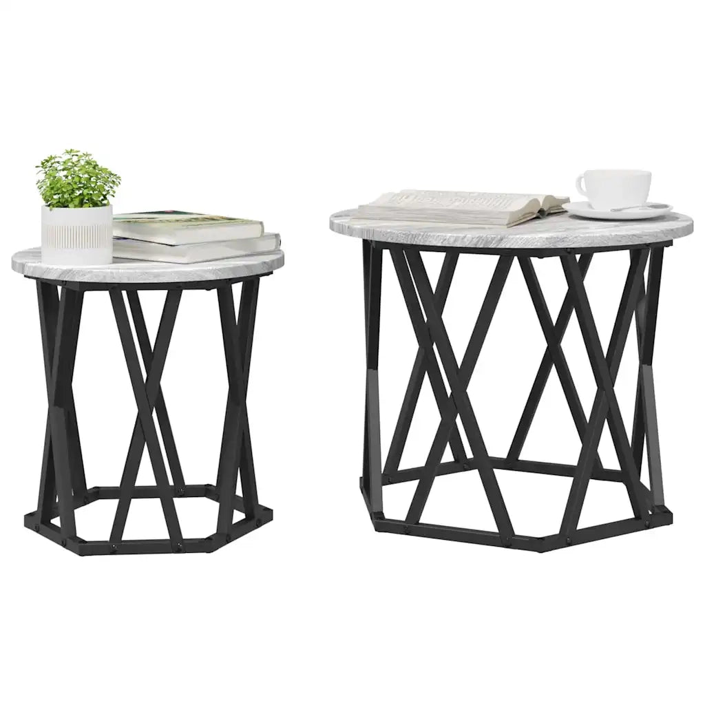 Tavolo laterale 2 pcs Grigio Sonoma 868246