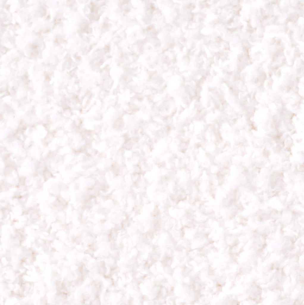 Letto singolo 90x200 cm in sherpa bianco con materasso, LED, USB-C e 2 cassetti