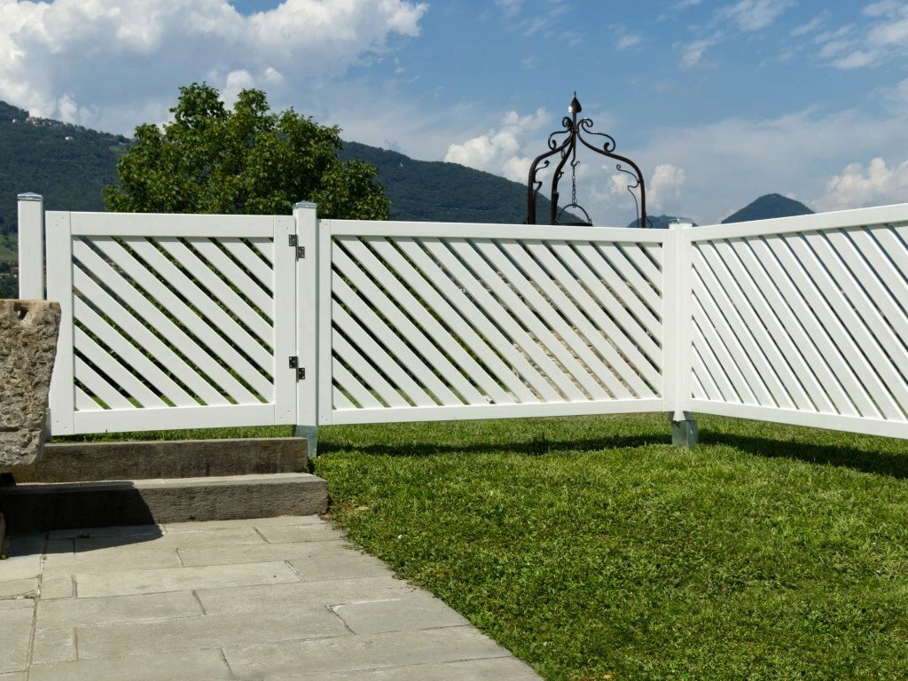 Pannello Recinzione Selenia Pino Laccato Colore Bianco cm.180x90h pz 5