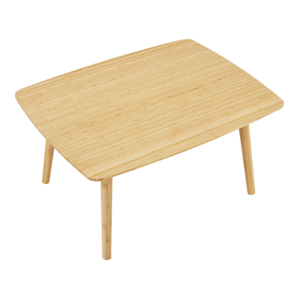 Tavolino Basso da Divano 'Nurmijärvi' con Piano Rettangolare - Bambù - color Naturale [en.casa]