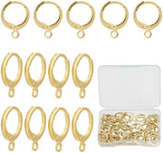 Orecchini 60 pezzi - 14K dorato peltro - Orecchini ipoallergenici - Senza contatto - Ideali per progetti DIY - Design unico - Orecchini per orecchie