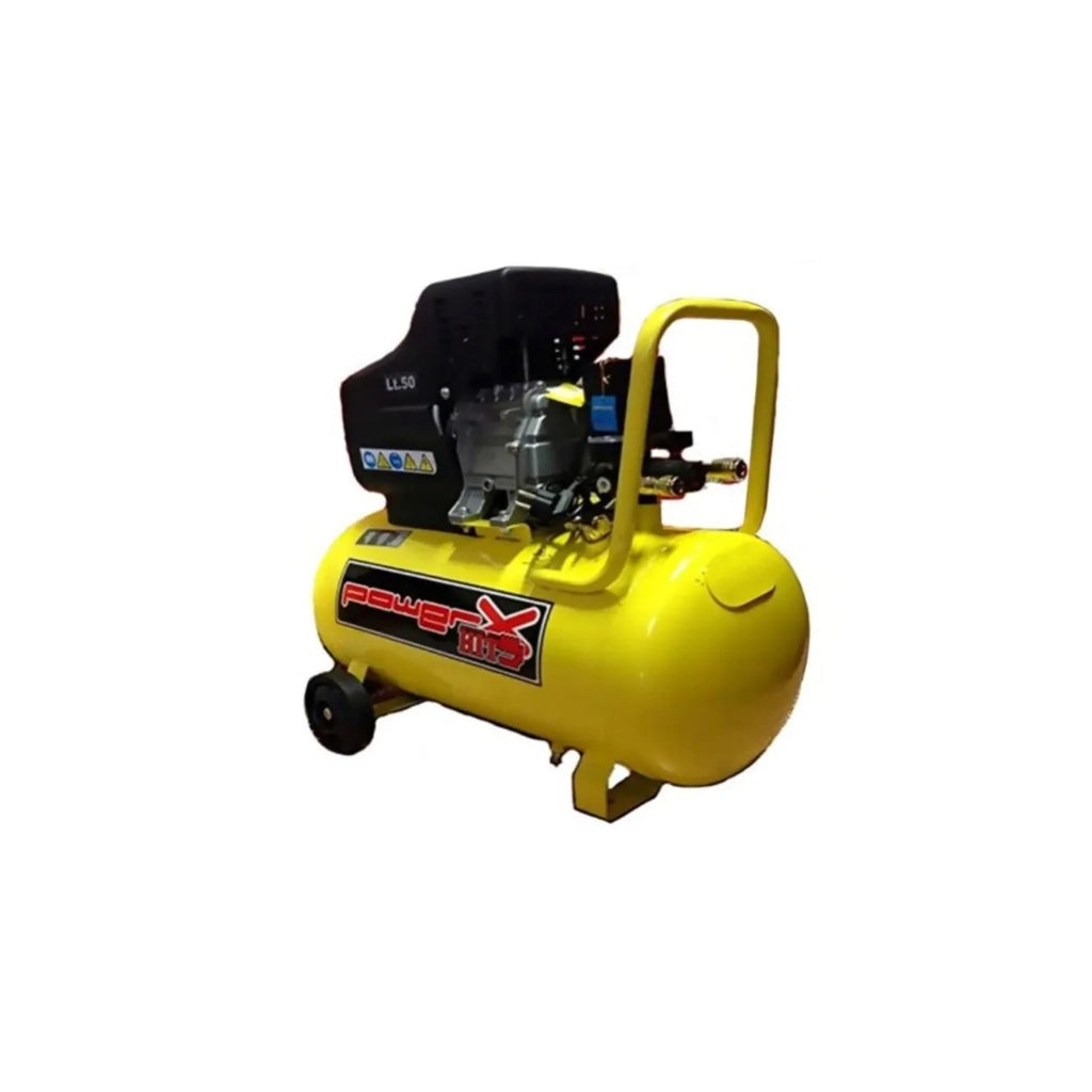 Compressore Lubrificato Ad Olio 50LT 8 Bar 2 Hp Con 2 Manometri E Connettori - Mistral PH050