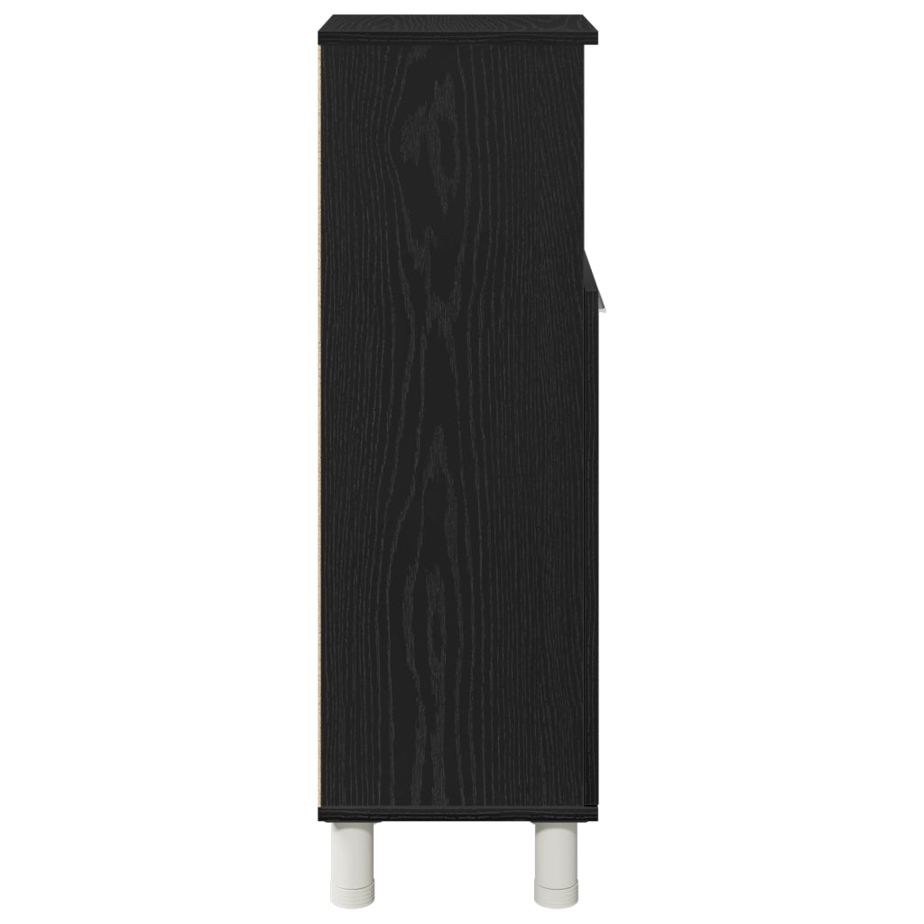 Mobile da bagno  nero rovere 30x30x95 cm in legno ingegnerizzato