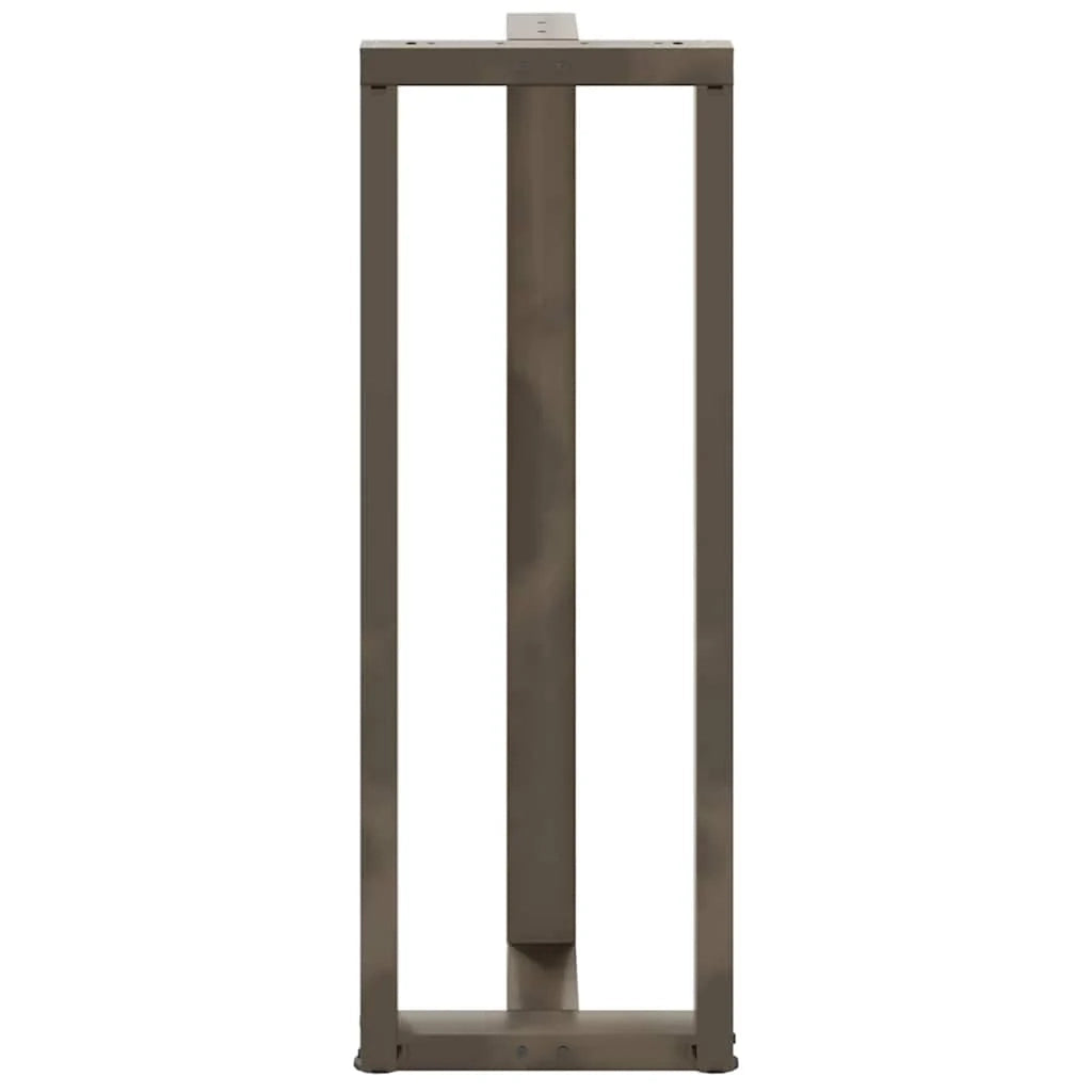 Set di 2 gambe per tavolo da bar a forma di T con piedini regolabili 50 x 35 x 110 cm acciaio nero 02_0057363