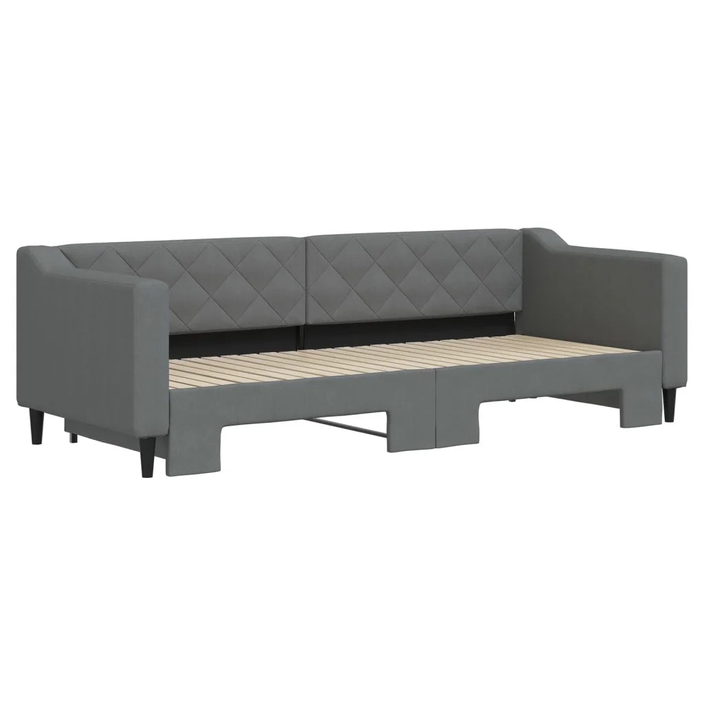 Divano Letto con Letto Estraibile Grigio Scuro 80x200 Tessuto 3197422