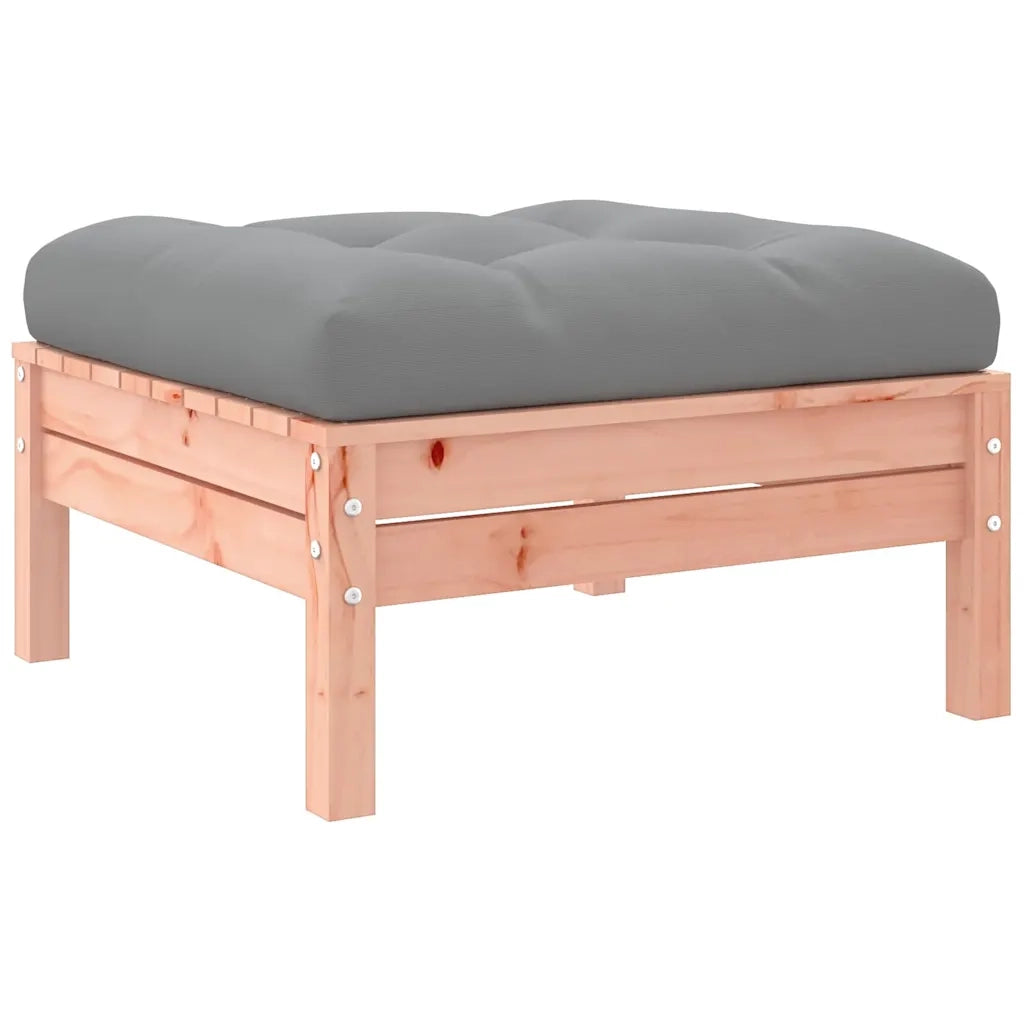 Sedia da giardino-Poggiapiedi da Giardino con Cuscino Legno Massello di Douglas 289828