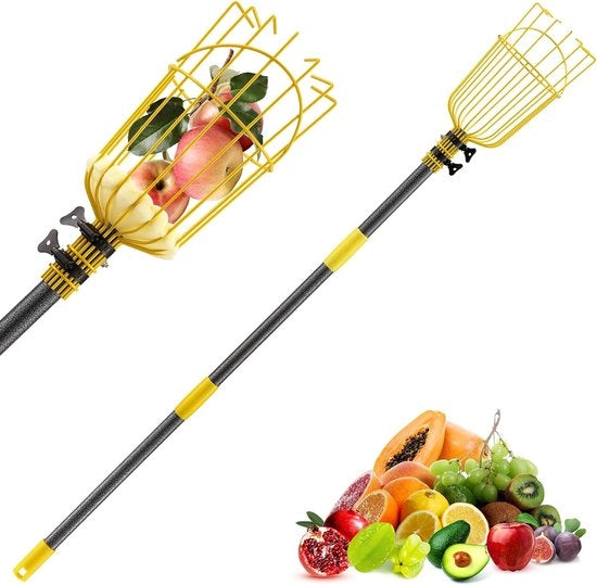 Fruitplukker da 160 cm, attrezzo per la raccolta di frutta con cesta, estensione di taglio regolabile, raccolta di frutta, raccolta di frutta, gru

Specifiche tecniche:
- Lunghezza: 160 cm
- Materiale: [inserire materiale]