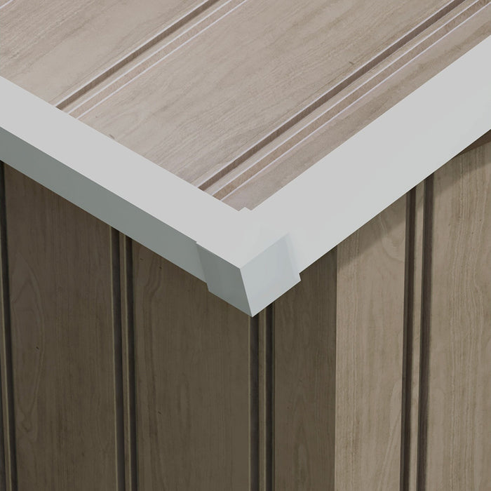 Casetta da Giardino con 4 Prese d'Aria e 2 Porte Scorrevoli 277x195x192 cm in Acciaio Marrone Chiaro