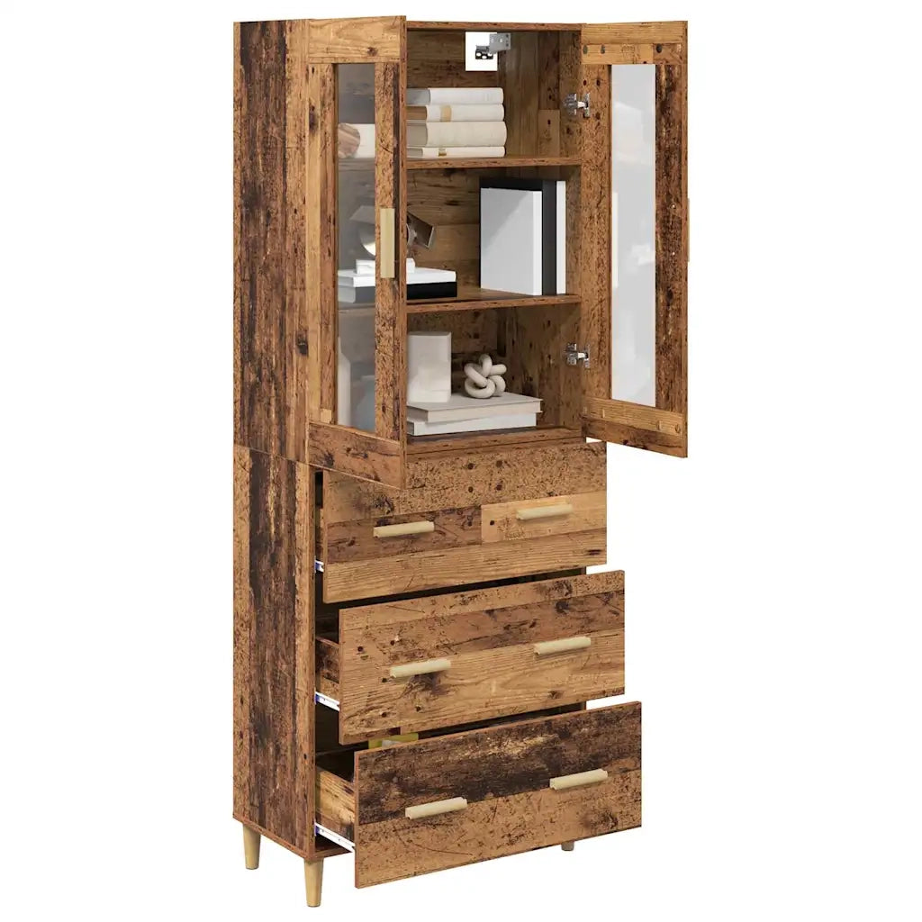 Credenza | Madia | Buffet da pranzo | Armadio da pranzo con cassetto Legno vecchio 69,5 x 34 x 180 cm
