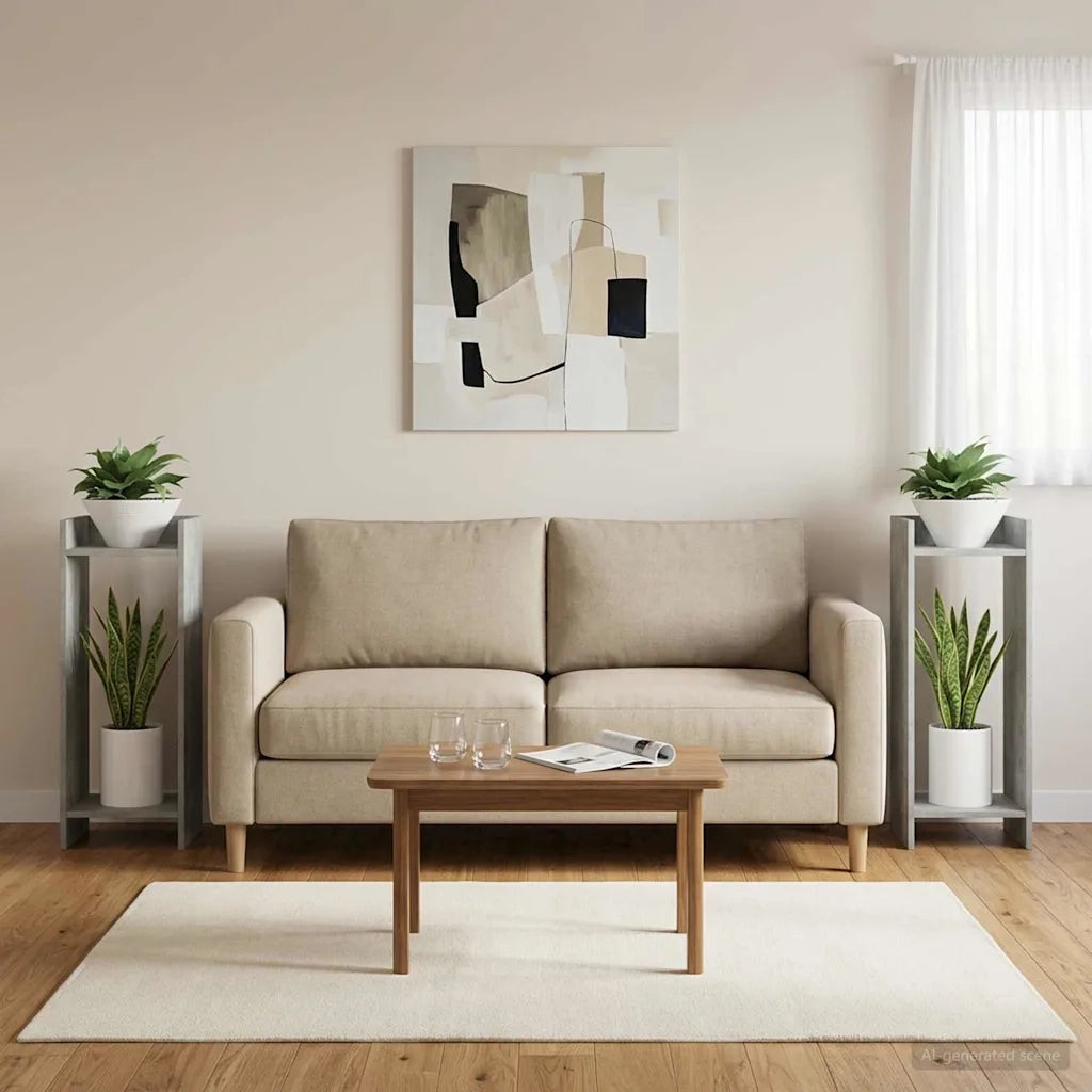 Supporto per piante 2 pcs Grigio Cemento 30 x 30 x 80 cm 899585