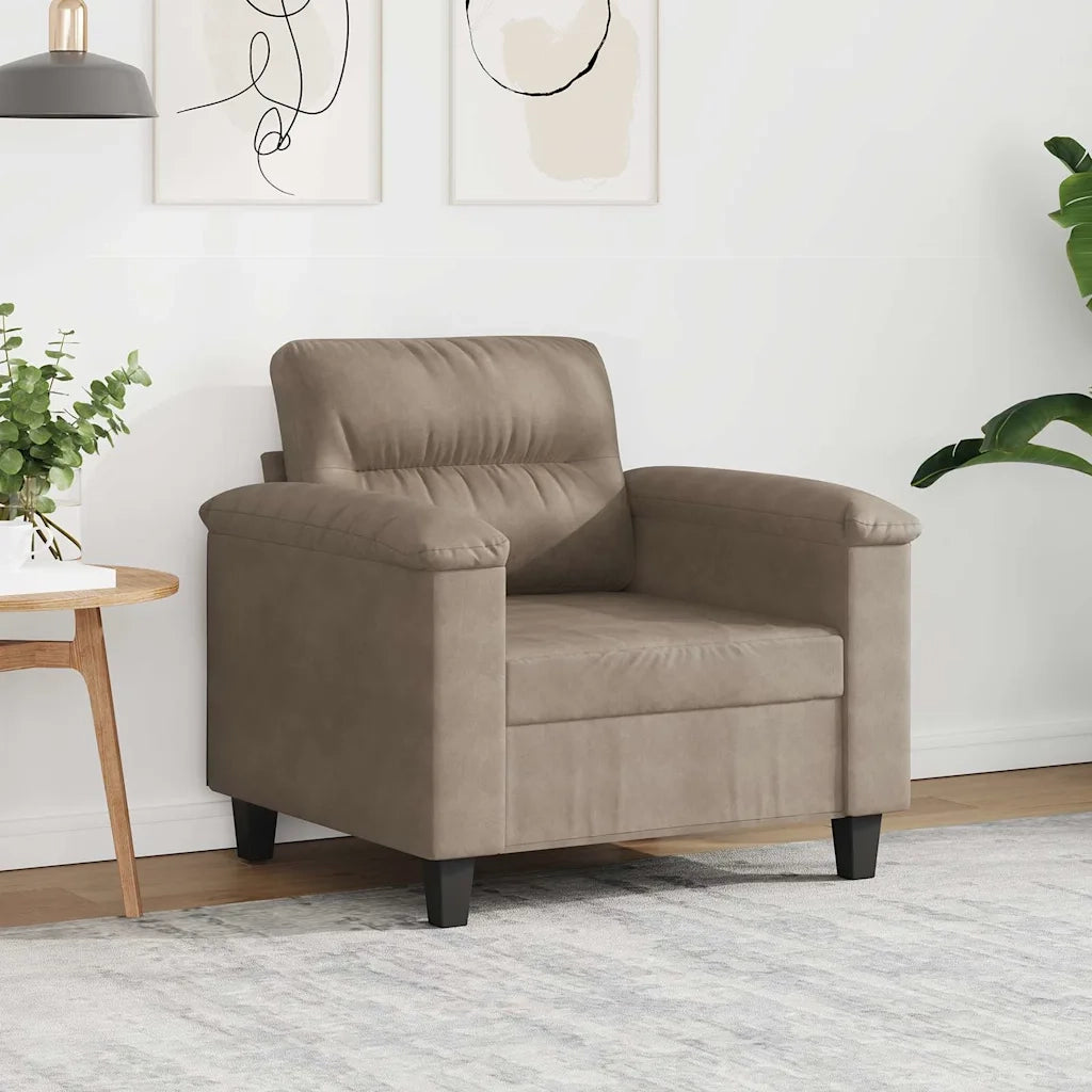 Poltrona | Sedia Relax Tortora 60 cm in Microfibra