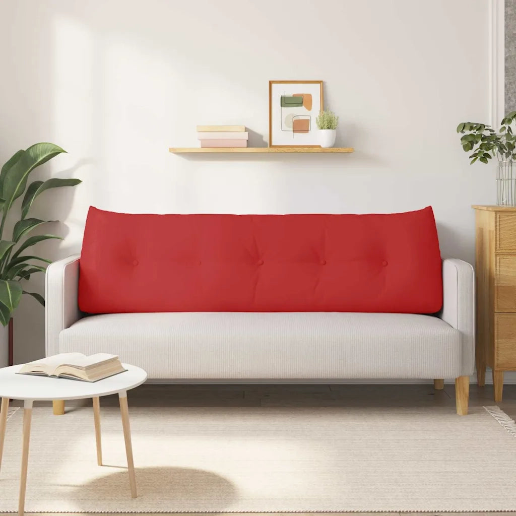 Cuscino per Schiena Rosso 160 x 24 x 50 cm Tessuto