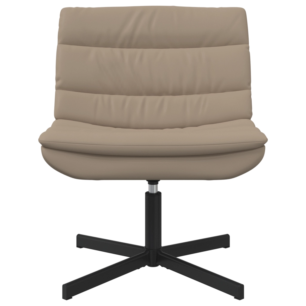 Sedia Girevole Cappuccino Poliestere, Base in Metallo Standard