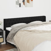Testiera ad Orecchio Nera 183x16x78/88 cm in Tessuto 3119120