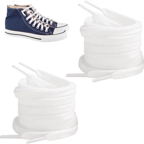 Viti in acciaio inossidabile 20 mm - Cinture di riserva - Bianco - 1 coppia - Dimensione grande - Per scarpe da tennis, scarpe da ginnastica e altro.