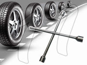 CHIAVE A CROCE PER AUTO QUADRO MASCHIO 1/2 MISURE 17/19/21 MM PER GOMME RUOTE
