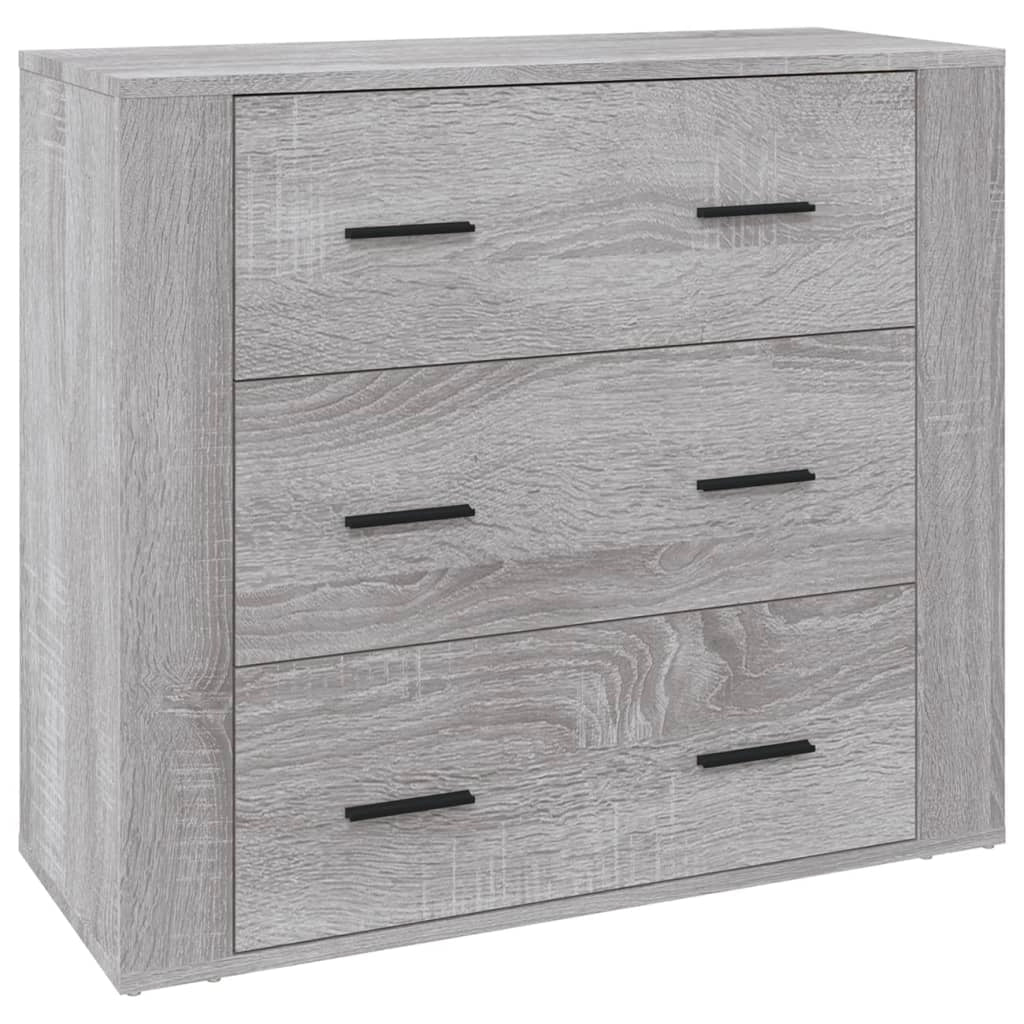 Buffet credenza cassettiera armadio mobile contenitore organizer cucina soggiorno Sonoma 80 x 33 x 70 cm legno ingegnerizzato grigio 02_0036534