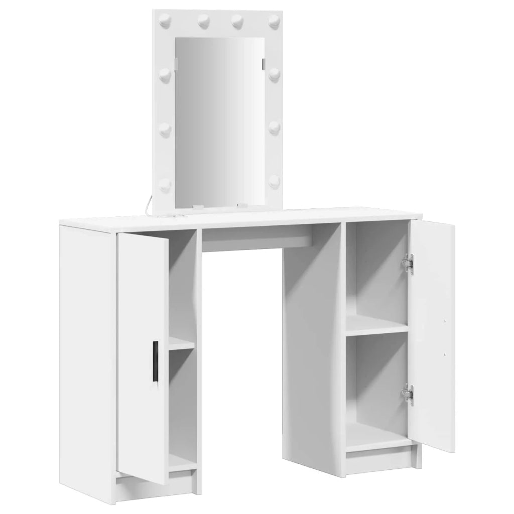 Toeletta | Tavolo da Trucco Bianco 102 x 33 x 135 cm Legno multistrato