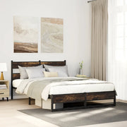 Giroletto senza Materaso in Metallo Rovere Fumo 140x200 cm 4017219
